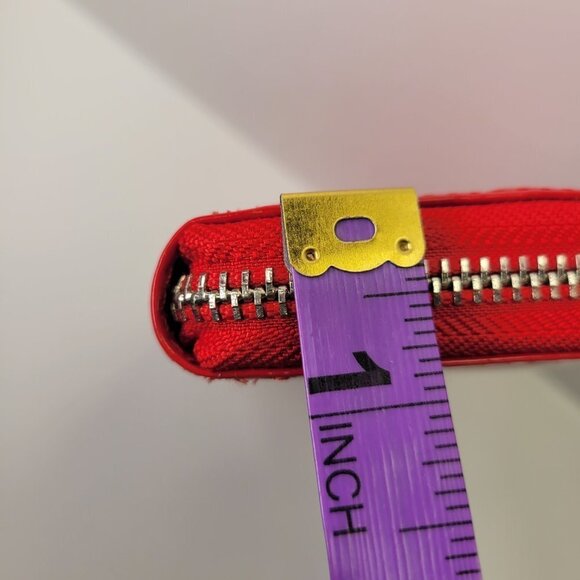 Red Rectangular Rose Motif Clutch Wallet NWOT - Picture 9 of 10